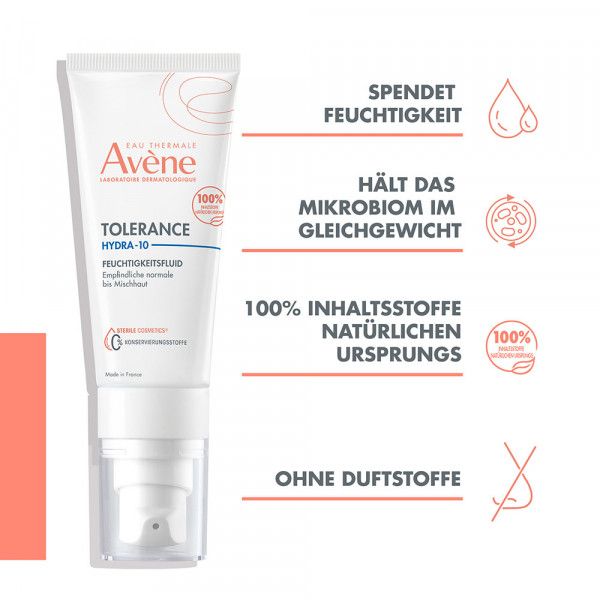 Bodyguardapotheke Avène Tolérance Hydra-10 Feuchtigkeitsfluid Für Empfindiche Feuchtigkeitsarme Haut