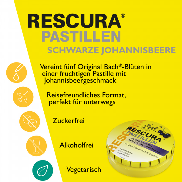 Bodyguardapotheke Bach RESCURA® Pastillen Schwarze Johannisbeere 50g