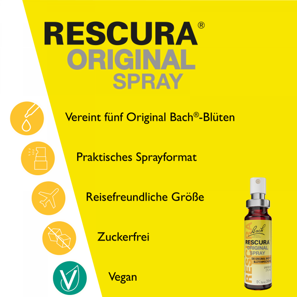 Bodyguardapotheke Bach RESCURA® Spray Mit Alkohol 20ml