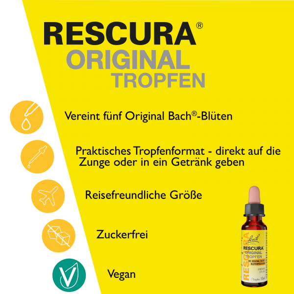 Bodyguardapotheke Bach RESCURA® Tropfen Mit Alkohol 20ml