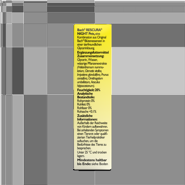 Bodyguardapotheke BACHBLÜTEN Original Rescura Night Pets Tro.alk.fr