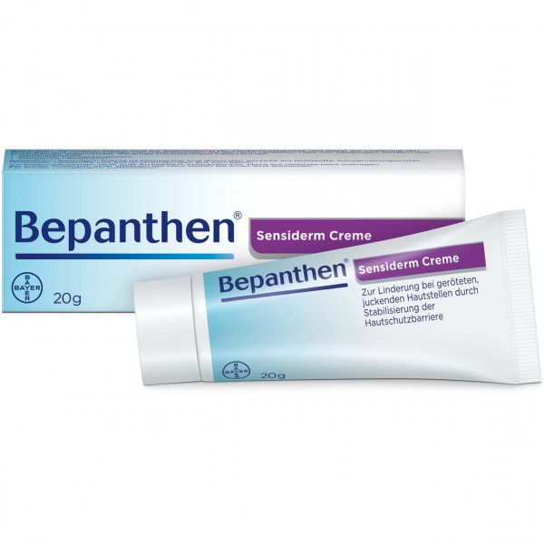 bodyguardapotheke BEPANTHEN Sensiderm Creme zur Linderung bei geröteten juckenden Hautstellen durch Stabilisierung der Hautbarriere