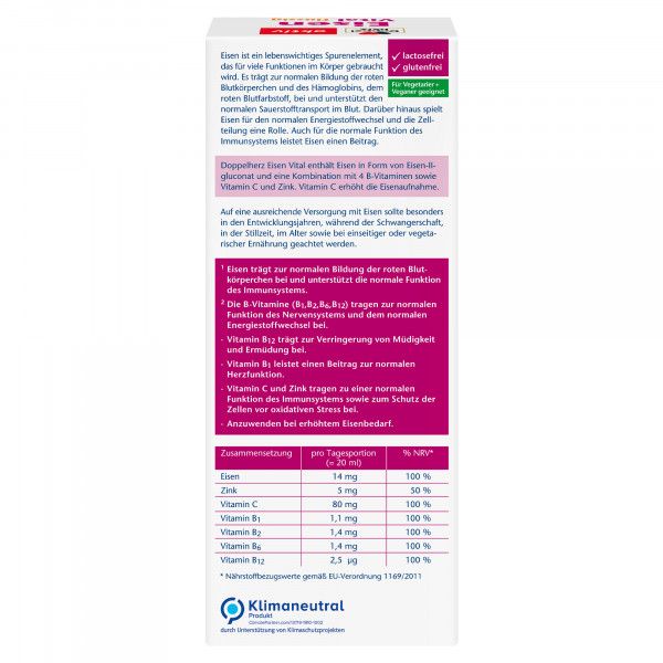 Bodyguardapotheke DOPPELHERZ Eisen Vital Tonikum