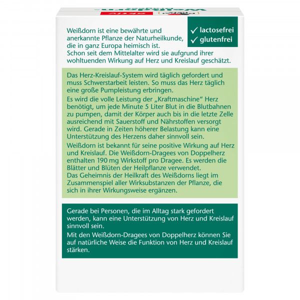 Bodyguardapotheke DOPPELHERZ Weißdorn Dragees