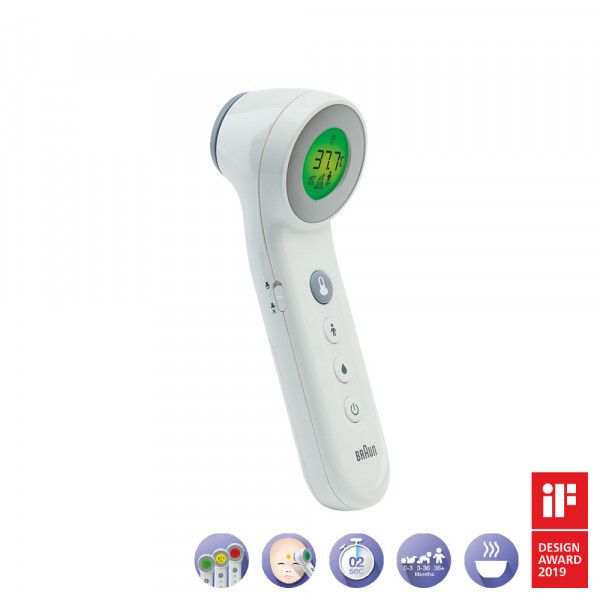 Bodyguardapotheke BRAUN BERÜHRUNGSFREI+Stirn Thermom.AgePrecis.weiß