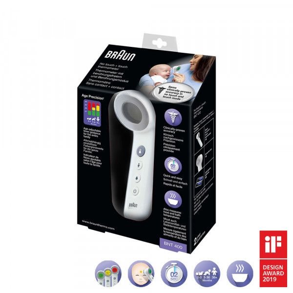 bodyguardapotheke BRAUN BERÜHRUNGSFREI+Stirn Thermom.AgePrecis.weiß