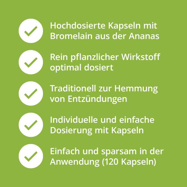 Bodyguardapotheke BROMELAIN 500 Mg Hochdosiert Magensaftresist.Kaps