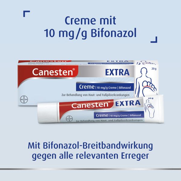 Bodyguardapotheke CANESTEN Extra Creme 10 Mg/g Zur Behandlung Von Hautpilz Und Fußpilz