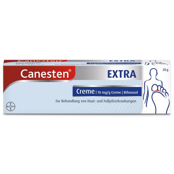 bodyguardapotheke CANESTEN Extra Creme 10 mg/g zur Behandlung von Hautpilz und Fußpilz