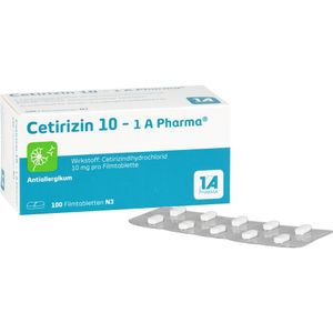 Bodyguardapotheke CETIRIZIN 10-1A Pharma Filmtabletten