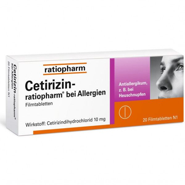 bodyguardapotheke CETIRIZIN-ratiopharm bei Allergien 10 mg Filmtabl