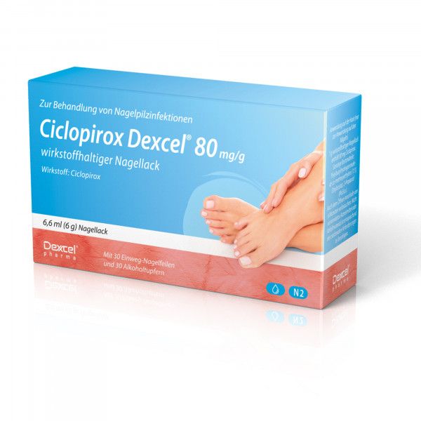 bodyguardapotheke CICLOPIROX Dexcel gegen Nagelpilz 80 mg/g wirkstoffhaltiger Nagellack
