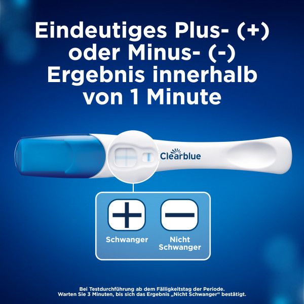 Bodyguardapotheke CLEARBLUE Schwangerschaftstest Schnelle Erkennung