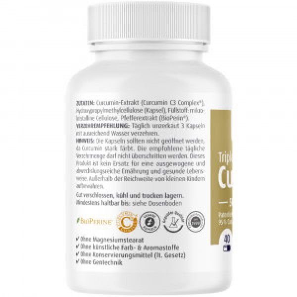 Bodyguardapotheke CURCUMIN-TRIPLEX3 500 Mg/Kap.95% Curcumin+BioPerin