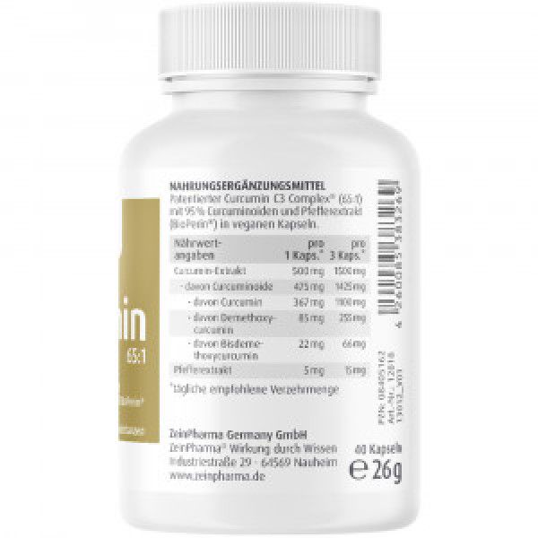 Bodyguardapotheke CURCUMIN-TRIPLEX3 500 Mg/Kap.95% Curcumin+BioPerin