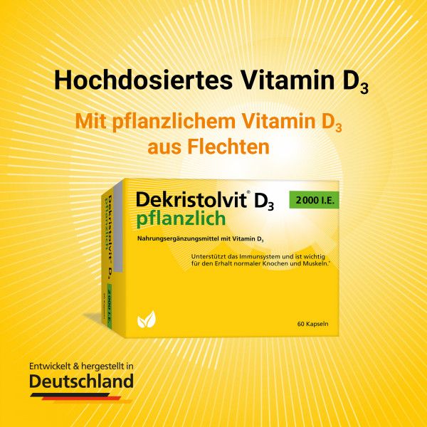 Bodyguardapotheke DEKRISTOLVIT D3 2000 I.E. Pflanzlich Kapseln