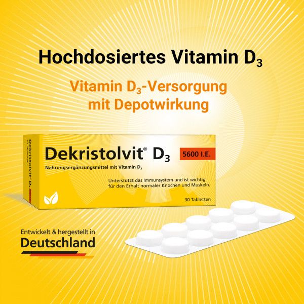 Bodyguardapotheke DEKRISTOLVIT D3 5.600 I.E. Tabletten