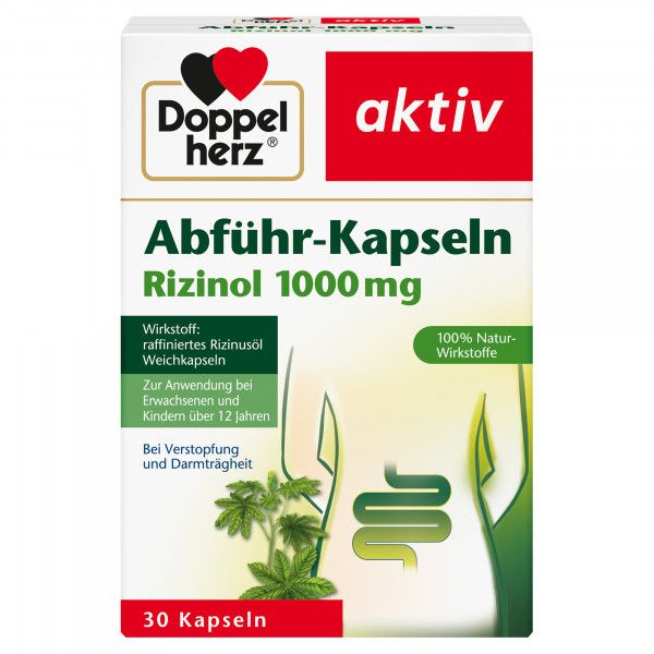 bodyguardapotheke DOPPELHERZ Abführ-Kapseln Rizinol 1.000 mg