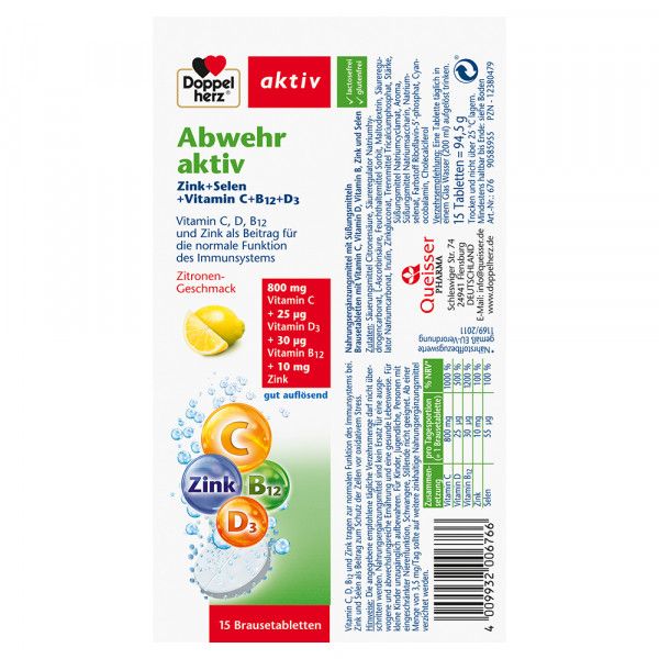 Bodyguardapotheke DOPPELHERZ Abwehr Aktiv Brausetabletten