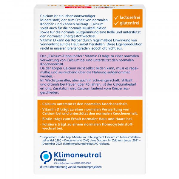 Bodyguardapotheke Doppelherz Aktiv Calcium 900 + D3 + Biotin +Folsäure