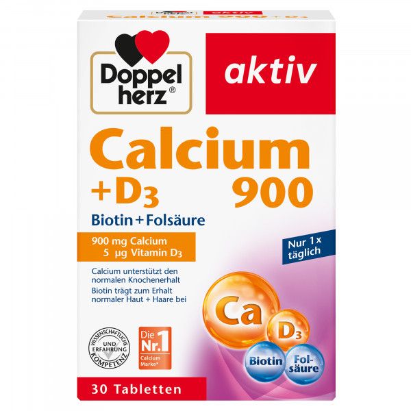 bodyguardapotheke Doppelherz aktiv Calcium 900 + D3 + Biotin +Folsäure
