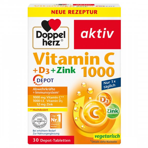 bodyguardapotheke Doppelherz aktiv Vitamin C 1000 + D3 + Zink