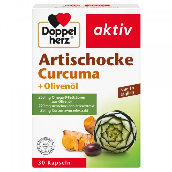 bodyguardapotheke DOPPELHERZ Artischocke+Olivenöl+Curcuma Kapseln