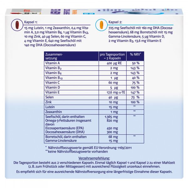 Bodyguardapotheke DOPPELHERZ Augen Plus Sehkraft+Schutz System Kaps