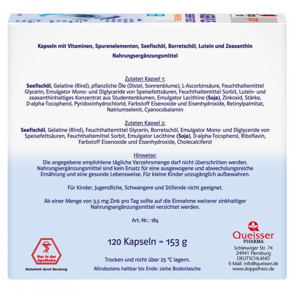 Bodyguardapotheke DOPPELHERZ Augen Plus Sehkraft+Schutz System Kaps