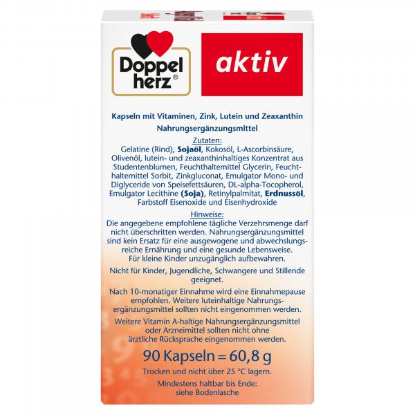 Bodyguardapotheke DOPPELHERZ Augen Vital Sehkraft Aktiv Kapseln