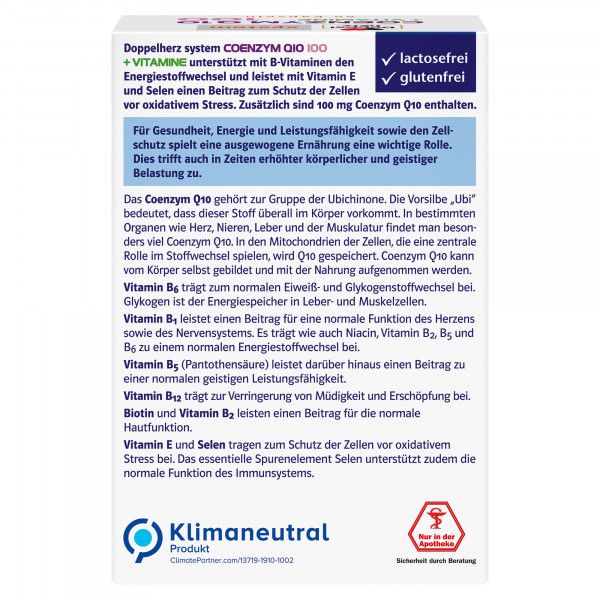 Bodyguardapotheke DOPPELHERZ Coenzym Q10 100+Vitamine System Kapseln