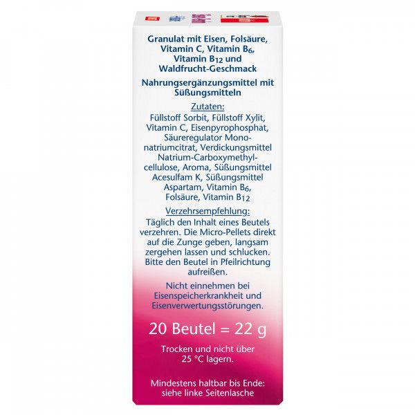 Bodyguardapotheke DOPPELHERZ Eisen-Femin DIRECT Pellets