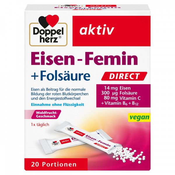 bodyguardapotheke DOPPELHERZ Eisen-Femin DIRECT Pellets