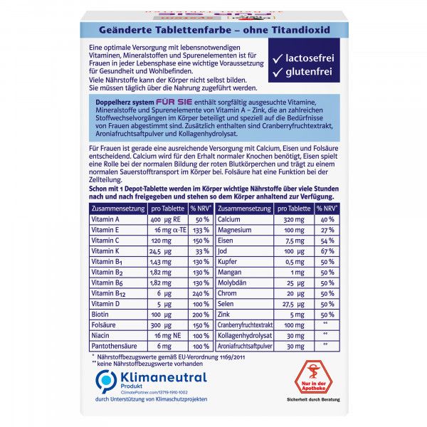 Bodyguardapotheke DOPPELHERZ Für SIE System Tabletten