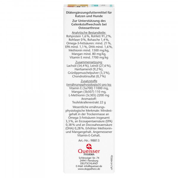 Bodyguardapotheke DOPPELHERZ Für Tiere Gelenk Öl F.Hunde/Katzen