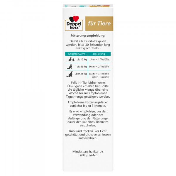 Bodyguardapotheke DOPPELHERZ Für Tiere Gelenk Öl F.Hunde/Katzen