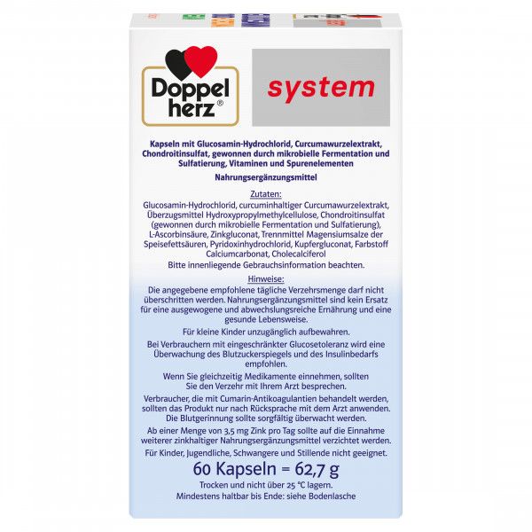 Bodyguardapotheke DOPPELHERZ Glucosamin 1000+Curcuma Vegan Syst.Kps