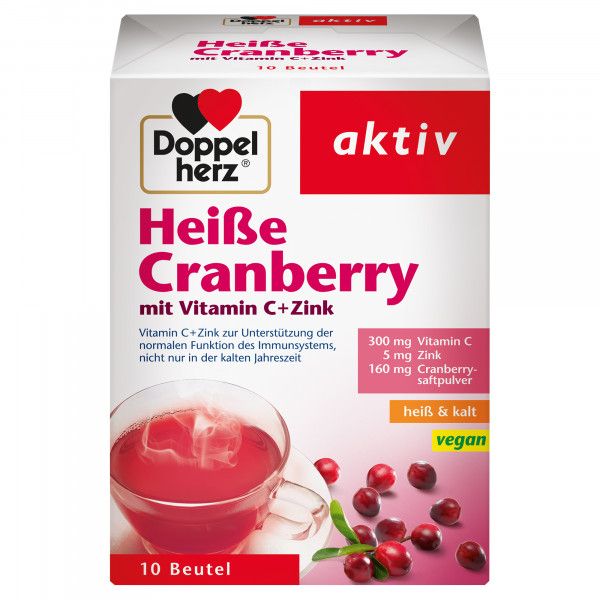 bodyguardapotheke DOPPELHERZ heiße Cranberry m.Vit.C+Zink Granulat