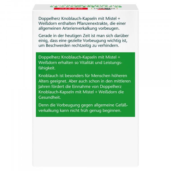 Bodyguardapotheke DOPPELHERZ Knobl.Kap.m.Mistel+Weißdorn 60/24/54 Mg