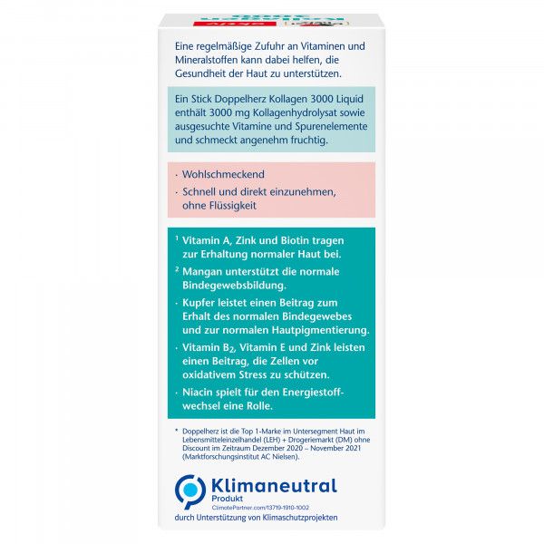 Bodyguardapotheke DOPPELHERZ Kollagen 3000 Liquid Sticks