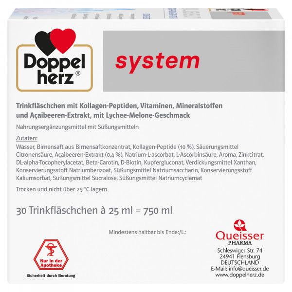 Bodyguardapotheke DOPPELHERZ Kollagen Beauty System Trinkfläschchen