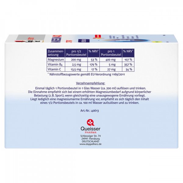 Bodyguardapotheke DOPPELHERZ Magnesium 400 Citrat System Granulat