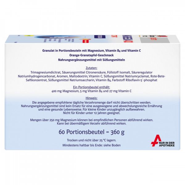 Bodyguardapotheke DOPPELHERZ Magnesium 400 Citrat System Granulat