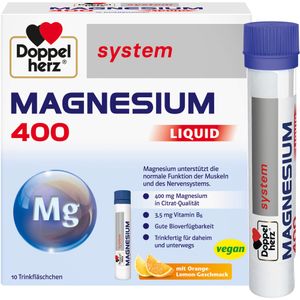 Bodyguardapotheke DOPPELHERZ Magnesium 400 Liquid System Trinkamp