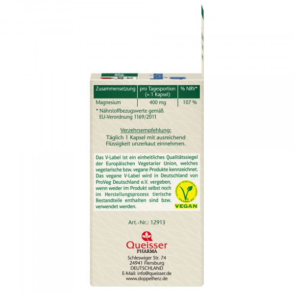 Bodyguardapotheke DOPPELHERZ Magnesium 400 Pure Kapseln