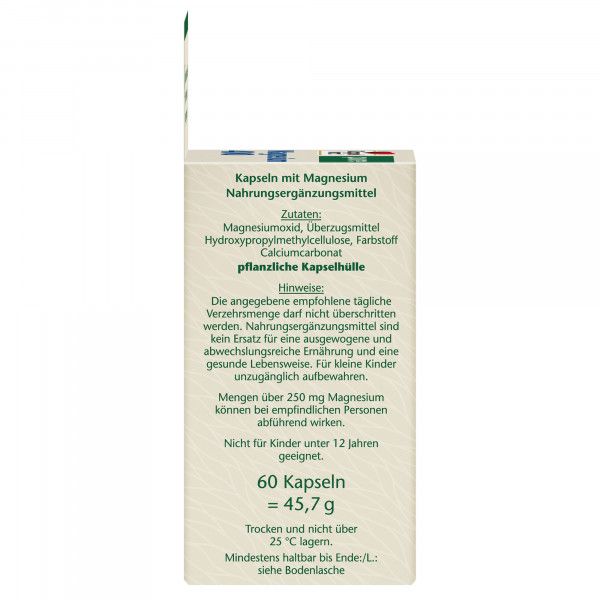 Bodyguardapotheke DOPPELHERZ Magnesium 400 Pure Kapseln