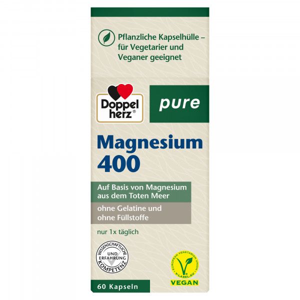 bodyguardapotheke DOPPELHERZ Magnesium 400 pure Kapseln