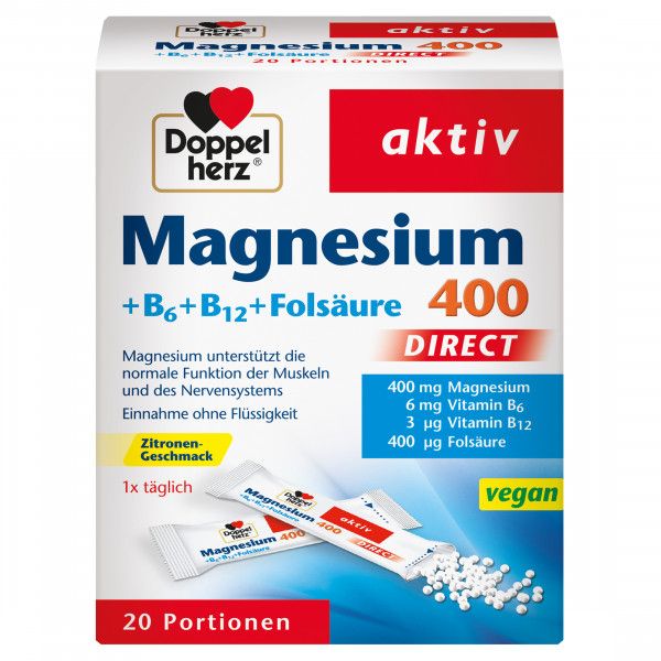 bodyguardapotheke DOPPELHERZ Magnesium+B Vitamine DIRECT Pellets