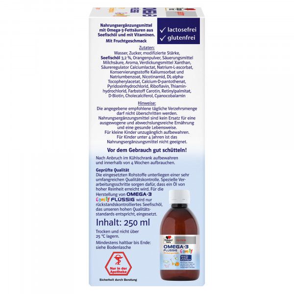 Bodyguardapotheke DOPPELHERZ Omega-3 Flüssig Family System