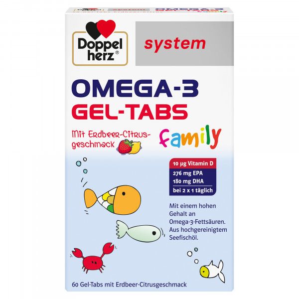 bodyguardapotheke DOPPELHERZ Omega-3 Gel-Tabs family Erdb.Cit.system